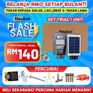 LAMPUSOLAR JALAN 100WATT SET TRIAL 1 UNIT